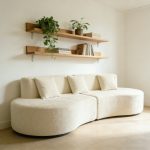 modern curved couch 4 seat sofa minimalist elegant half moon sofa compressed modular sectional sofa for home living room