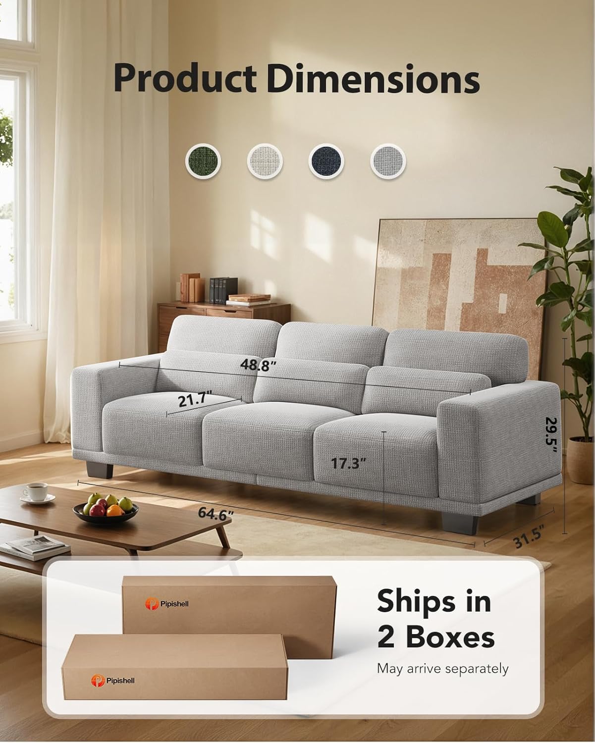 3 seater modern sofa, 89" couch with wide armrests & deep cushions, linen sofas with removable washable covers for living room, 3 seater modern sofa, 89" couch with wide armrests & deep cushions, linen sofas with removable washable covers for living room,