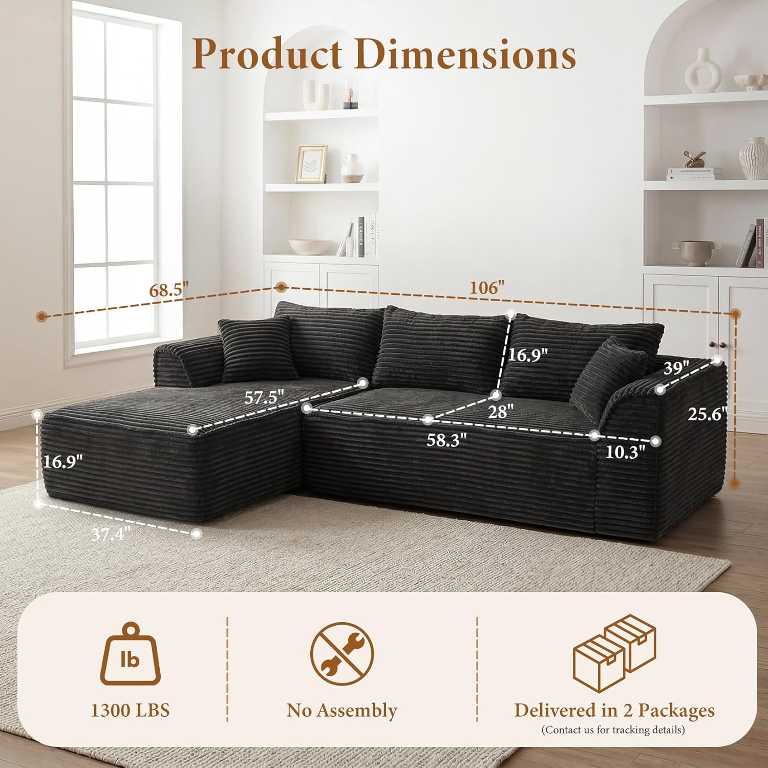 boneless couch with chaise, deep seat comfy cloud modular sofa corduroy memory foam sectional couches ,customized boneless couch with chaise, deep seat comfy cloud modular sofa corduroy memory foam sectional couches ,customized