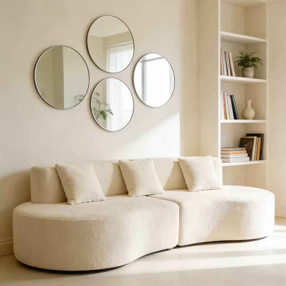 modern curved couch 4 seat minimalist elegant half moon sofa compressed modular sectional sofa for home living room cream white modern curved couch 4 seat minimalist elegant half moon sofa compressed modular sectional sofa for home living room cream white